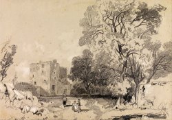 A Ruined Tower House by Edward Lear