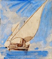 Boat on The Nile 2 by Edward Lear