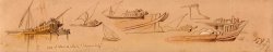 Boats on The Nile 4 by Edward Lear