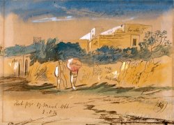 Harb. Gozo by Edward Lear