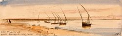 Opposite Beni Hassan, Looking North by Edward Lear