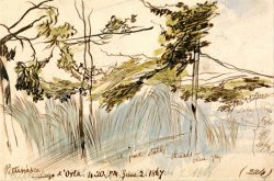 Pettenasco, Lago D'orta, 4 20 Pm, 2 June 1867 (224) by Edward Lear