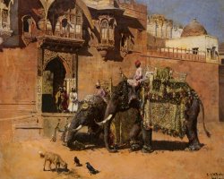 Elephants at The Palace of Jodhpore by Edwin Lord Weeks