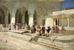The Hour of Prayer at Moti Mushid (the Pearl Mosque), Agra by Edwin Lord Weeks