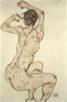 A Crouching Nude by Egon Schiele