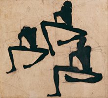 Composition with Three Male Nudes by Egon Schiele