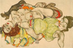 Female Lovers, 1915 by Egon Schiele