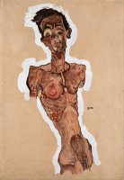 Nude Self Portrait by Egon Schiele