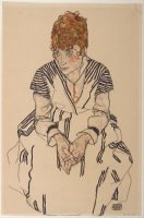 Portrait of The Artist's Sister in Law, Adele Harms, 1917 by Egon Schiele