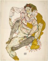 Seated Couple, 1915 by Egon Schiele