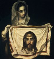 St Veronica With The Holy Shroud by El Greco Domenico Theotocopuli