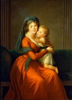 Portrait of Princess Alexandra Golitsyna And Her Son Piotr by Elisabeth Louise Vigee Lebrun