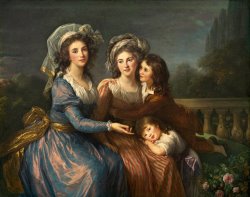 The Marquise De Pezay, And The Marquise De Rouge with Her Sons Alexis And Adrien by Elisabeth Louise Vigee Lebrun