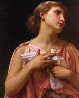 The Dove Fanciers Detail by Elizabeth Jane Gardner Bouguereau
