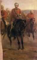 After The Battle Arrival of Lord Wolseley And Staff at The Bridge of Tel El Kebir by Elizabeth Thompson