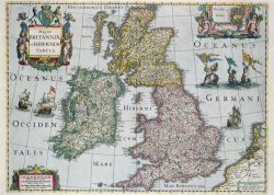 Antique Map of Britain by English School