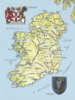 Map Of Ireland by English School