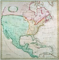 Map of North America by English School