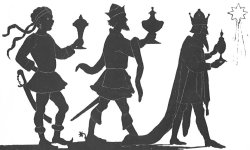 Silhouette Of Three Kings by English School