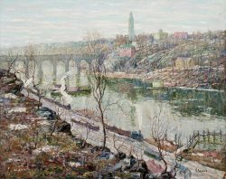 High Bridge, Harlem River by Ernest Lawson