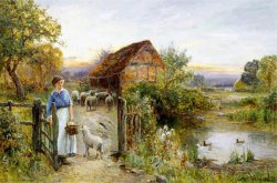 Bringing Home The Sheep by Ernest Walbourn