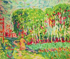 A Woman In A Birch Wood by Ernst Ludwig Kirchner