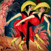 Dancers In Red by Ernst Ludwig Kirchner
