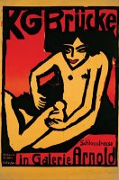 Poster for The Exhibition for The Artists' Group Die Brucke at The Arnold Gallery Dresden by Ernst Ludwig Kirchner