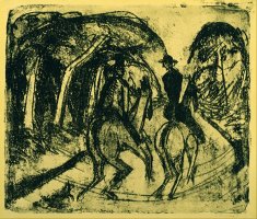 Reiter Im Grunewald by Ernst Ludwig Kirchner