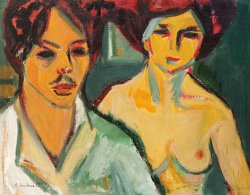 Self Portrait With Model by Ernst Ludwig Kirchner
