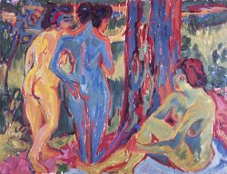 Three Nudes by Ernst Ludwig Kirchner