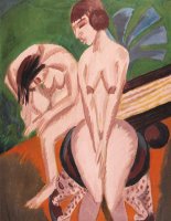 Two Nudes In The Room by Ernst Ludwig Kirchner