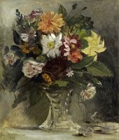 A Vase of Flowers by Eugene Delacroix