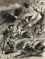 Faust And Mephistopheles on The Blocksberg by Eugene Delacroix