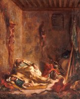 Le Corps De Garde a Meknes by Eugene Delacroix