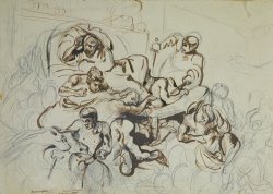 Study for The Death of Sardanapalus by Eugene Delacroix