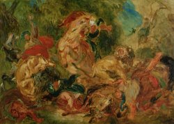 Study for The Lion Hunt by Eugene Delacroix