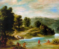 The Banks of The River Sebou by Eugene Delacroix