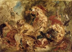 The Lion Hunt by Eugene Delacroix