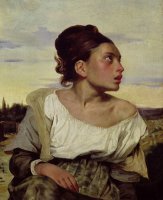 Young Orphan in The Cemetery by Eugene Delacroix