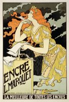 Reproduction of a Poster Advertising Marquet Ink 1892 by Eugene Grasset