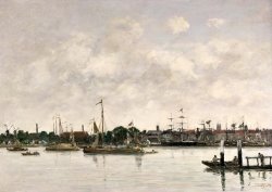 The Meuse At Dordrecht by Eugene Louis Boudin