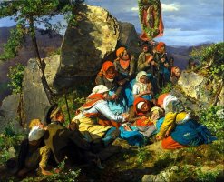 The Interrupted Pilgrimage (the Sick Pilgrim) by Ferdinand Georg Waldmuller