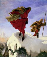 Manfred on the Jungfrau by Ford Madox Brown