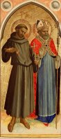 Saint Francis And a Bishop Saint by Fra Angelico