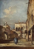 Architectural Fantasy with a Courtyard by Francesco Guardi