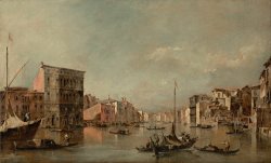 The Grand Canal, Venice, with The Palazzo Bembo by Francesco Guardi