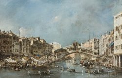The Rialto Bridge by Francesco Guardi