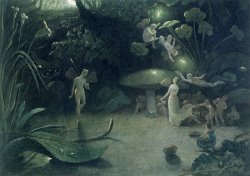  Scene from 'A Midsummer Night's Dream by Francis Danby