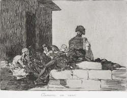 Vain Laments (clamores En Vano) From The Series The Disasters of War (los Desastres De La Guerra) by Francisco De Goya